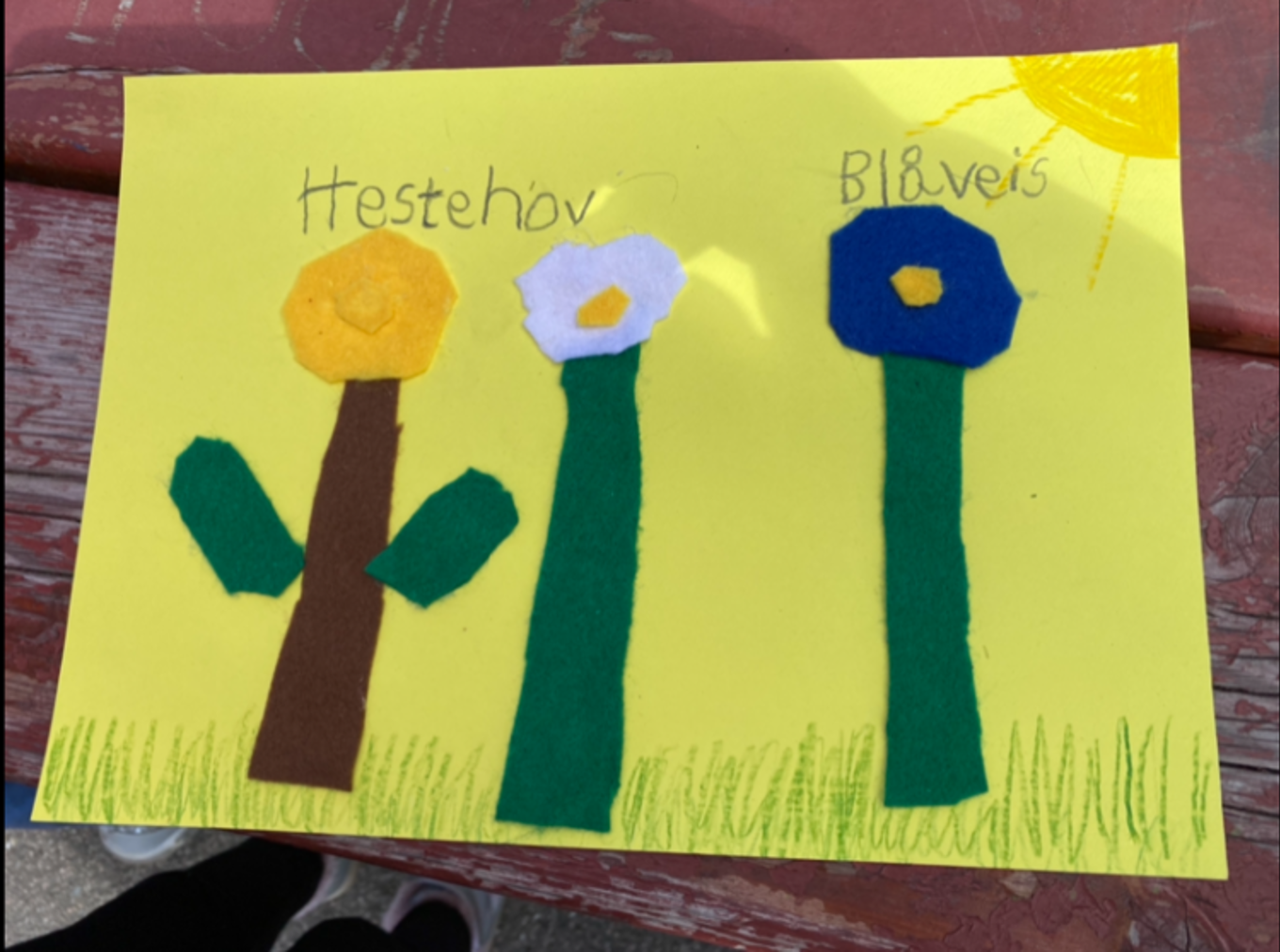 Elevtegning av blomster.