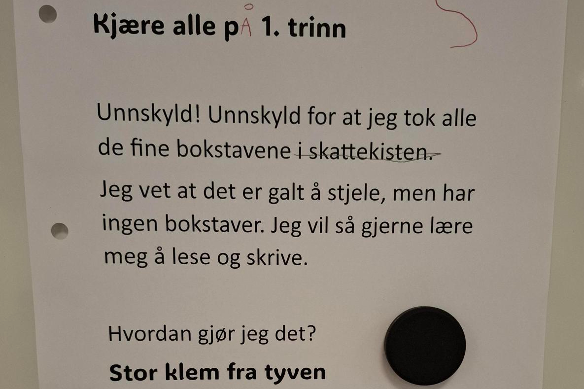 Brev fra tyven dukker opp.
